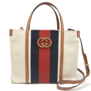 Gucci Small Canvas 2way Tote Bag